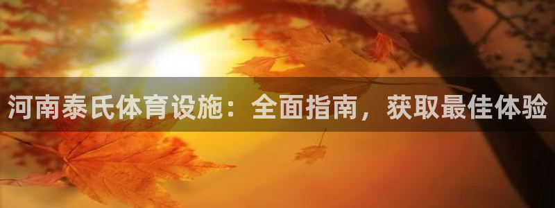 意昂3代理：河南泰氏体育设施：全面指南，获取最佳体验
