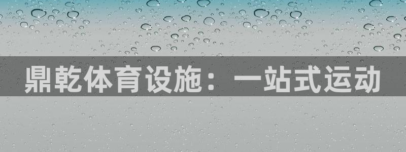 意昂体育3平台注册要钱吗：鼎乾体育设施：一站式运动