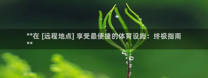 意昂体育3注册：**在 [远程地点] 享受最便捷的体