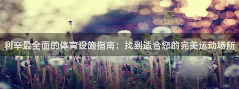 意昂体育3招商电话：利辛最全面的体育设施指南：找到适