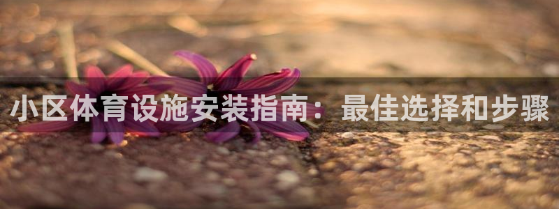 意昂体育3平台是正规平台吗：小区体育设施安装指南：最