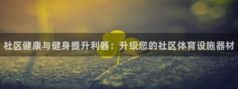 意昂3娱乐：社区健康与健身提升利器：升级您的社区体育设施器材